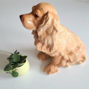 Large 10'' tall realistic ceramic Spaniel dog statue/ figuring.